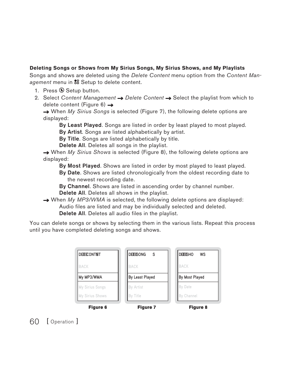 Sirius Satellite Radio S50 User Manual | Page 60 / 170