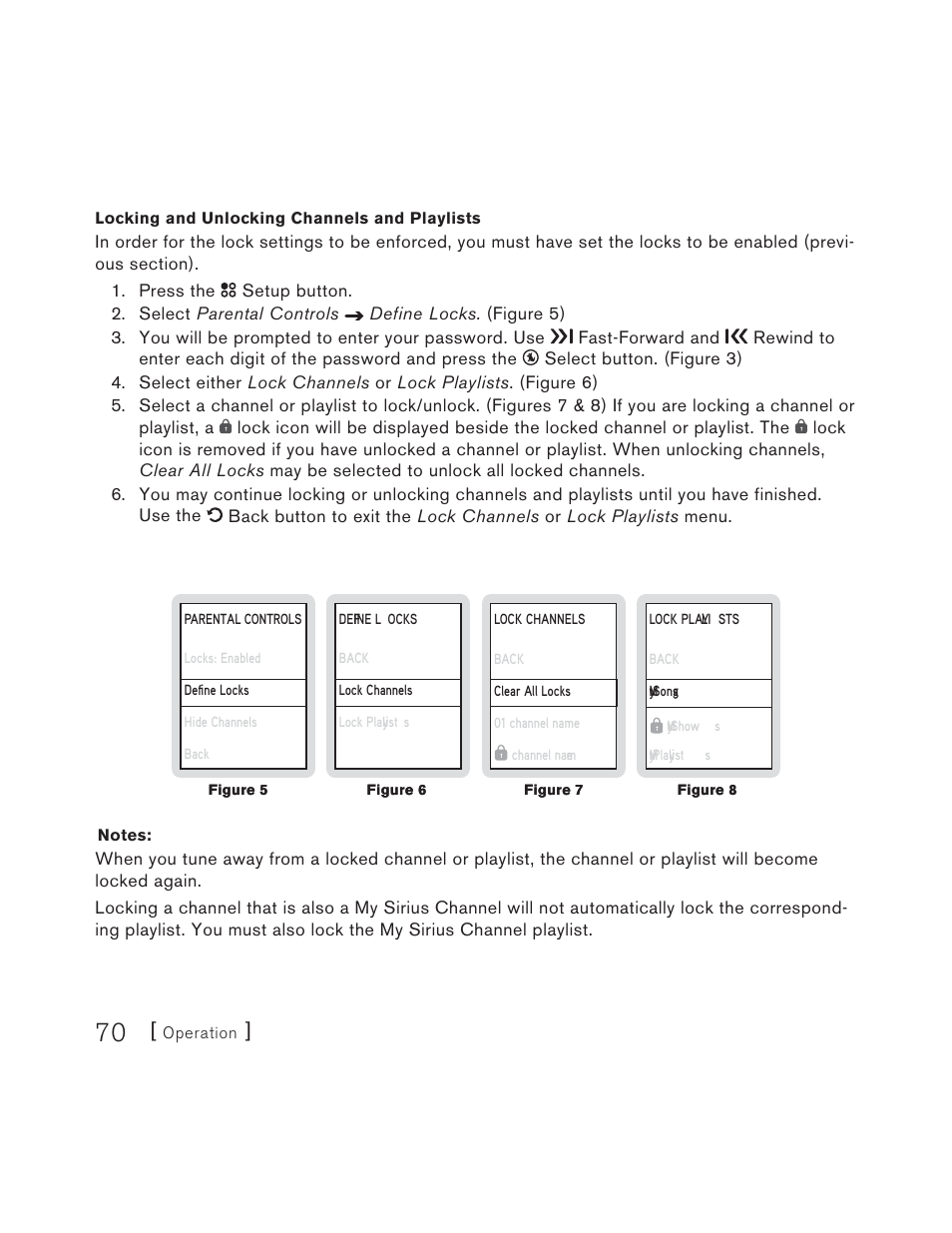Sirius Satellite Radio S50 User Manual | Page 70 / 170
