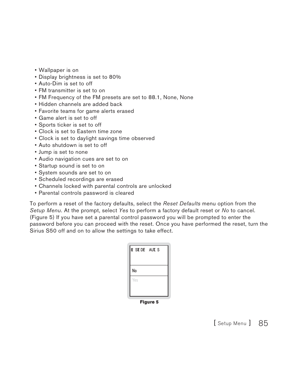 Sirius Satellite Radio S50 User Manual | Page 85 / 170