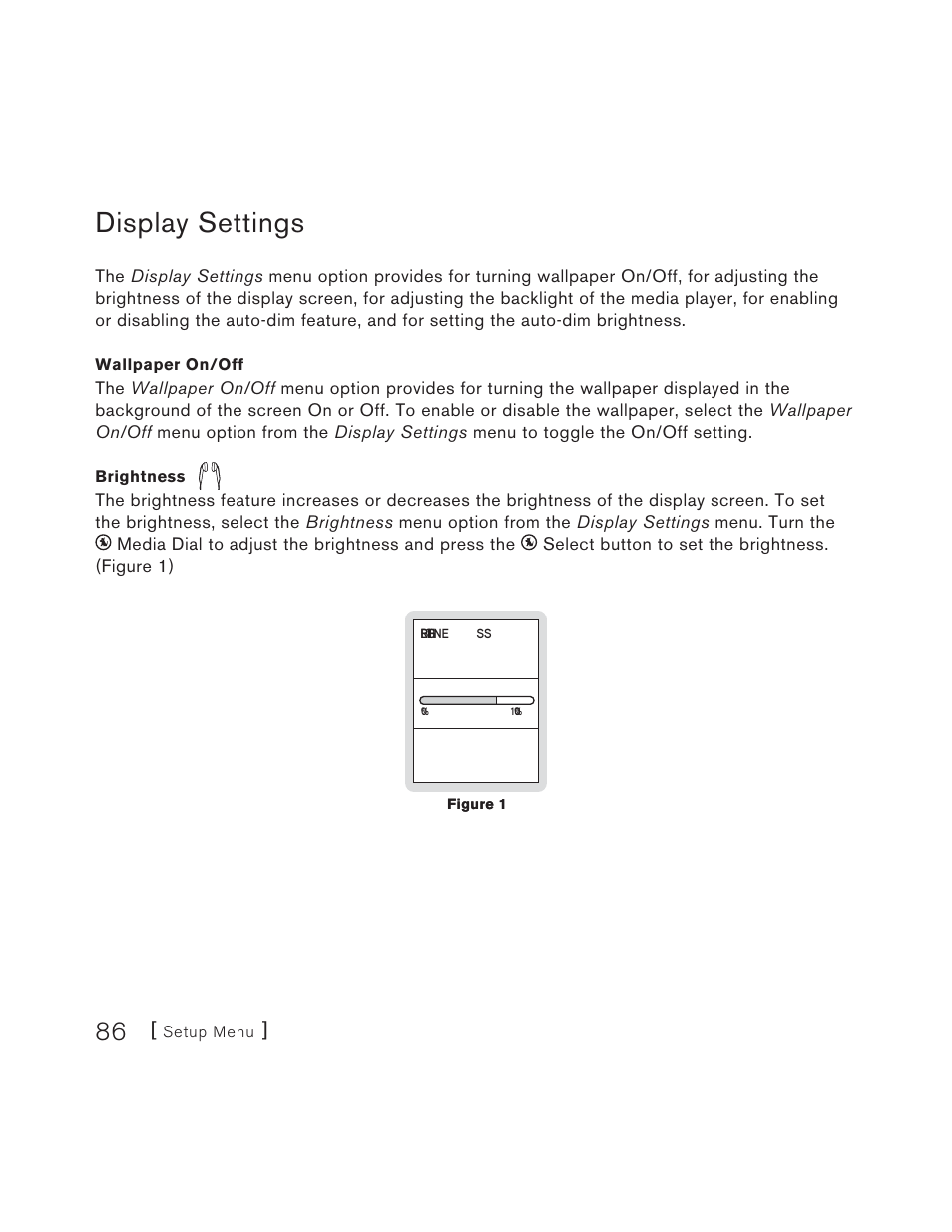Display settings | Sirius Satellite Radio S50 User Manual | Page 86 / 170