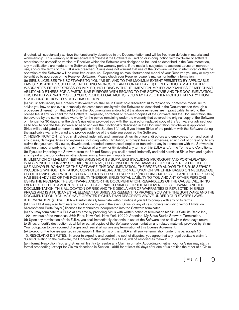 Sirius Satellite Radio S50 User Manual | Page 9 / 170