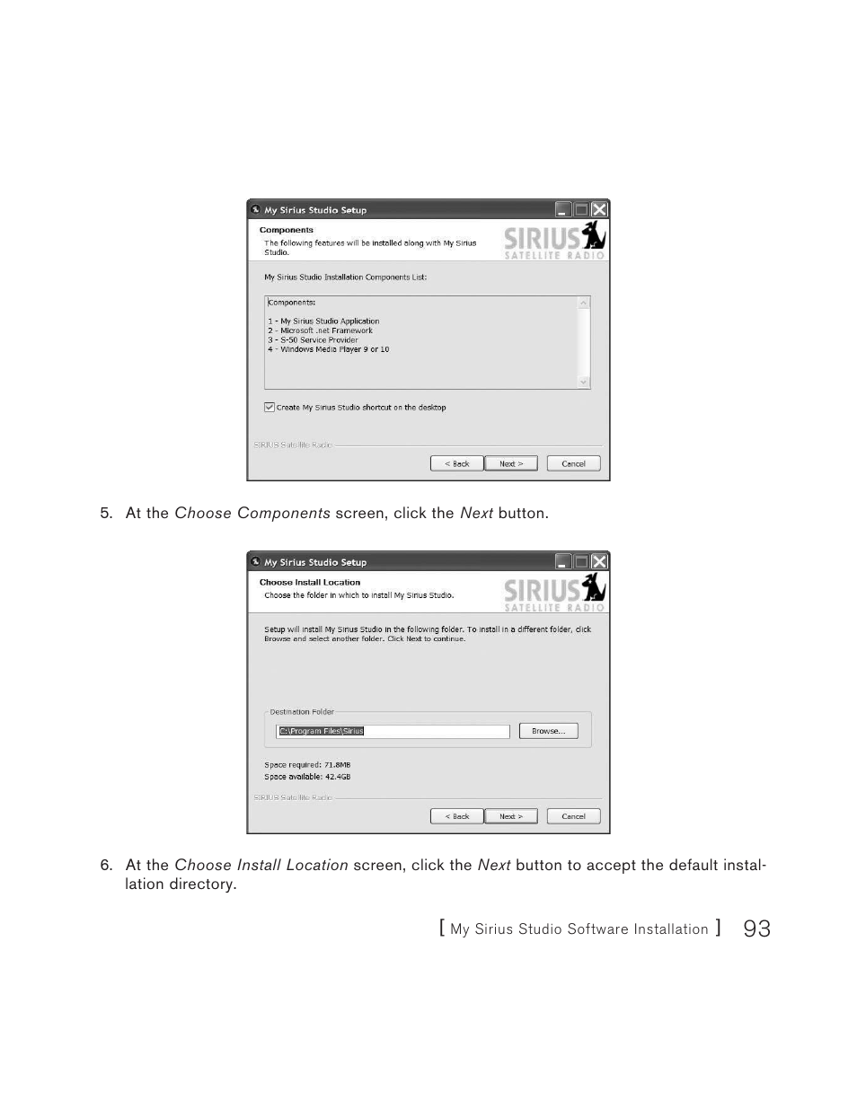 Sirius Satellite Radio S50 User Manual | Page 93 / 170