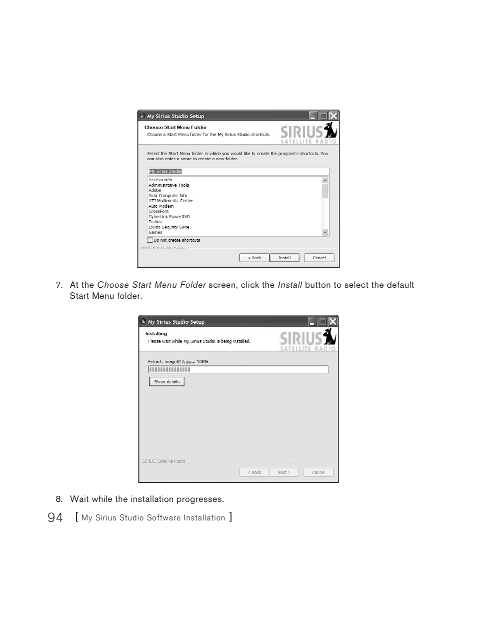 Sirius Satellite Radio S50 User Manual | Page 94 / 170