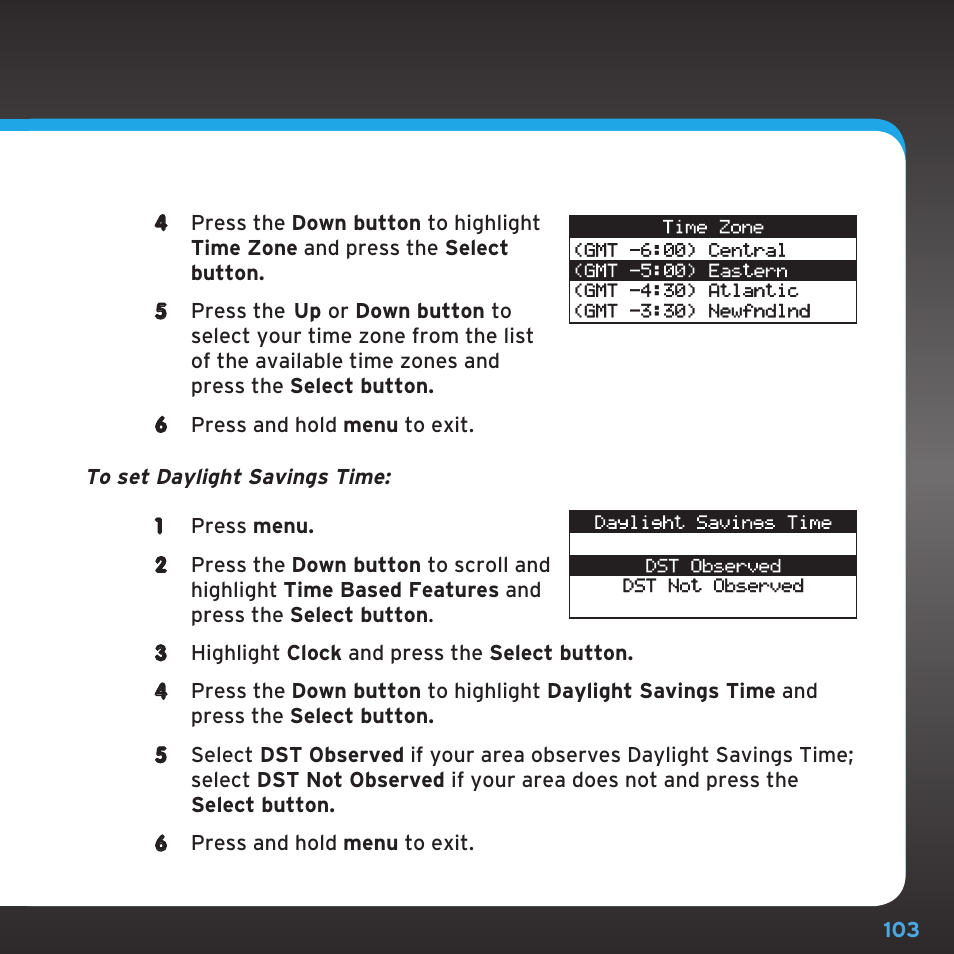 Configuring your starmate 5 | Sirius Satellite Radio SDST5V1 User Manual | Page 103 / 124