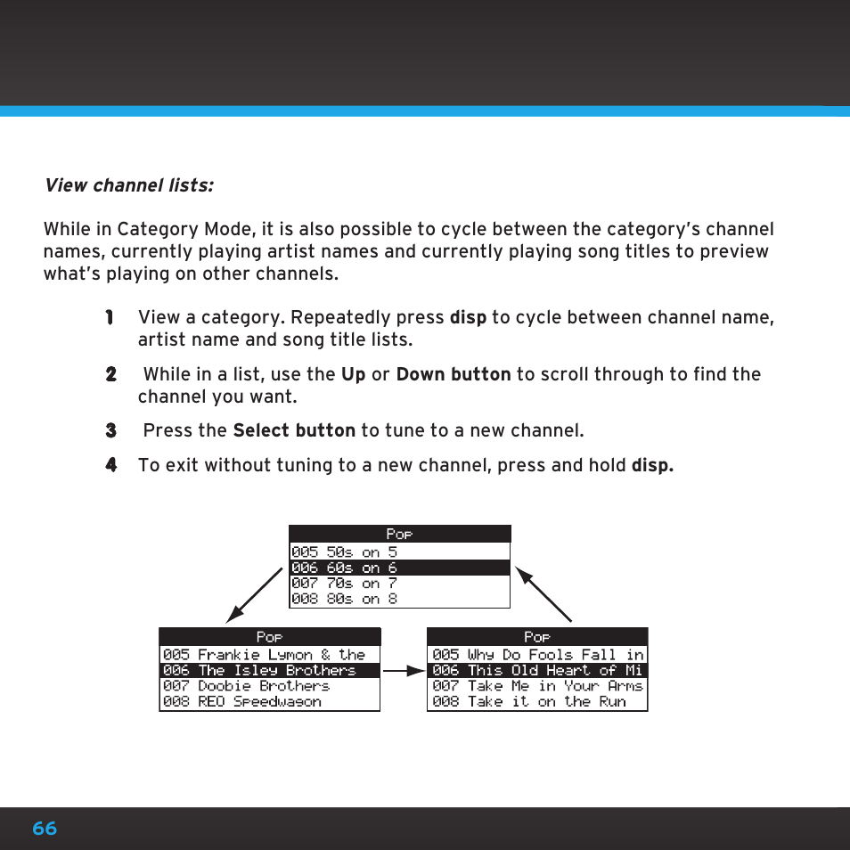 Sirius Satellite Radio SDST5V1 User Manual | Page 66 / 124