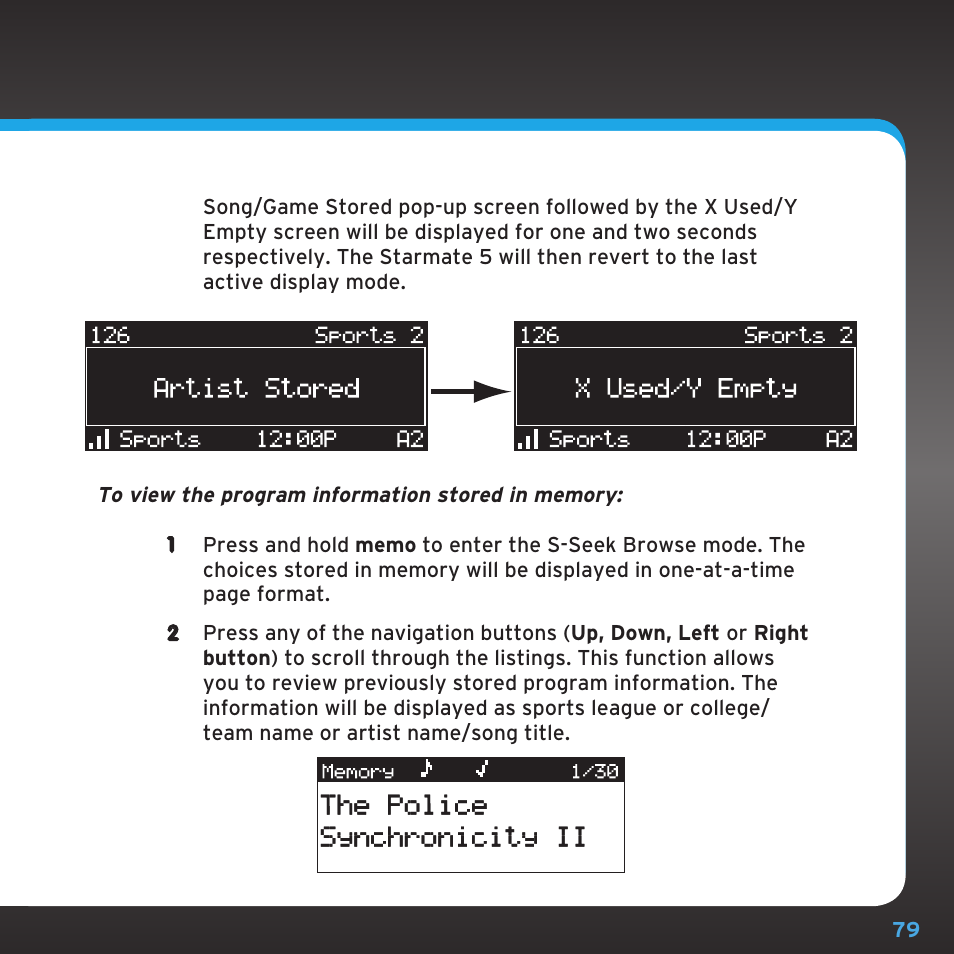 Sirius Satellite Radio SDST5V1 User Manual | Page 79 / 124