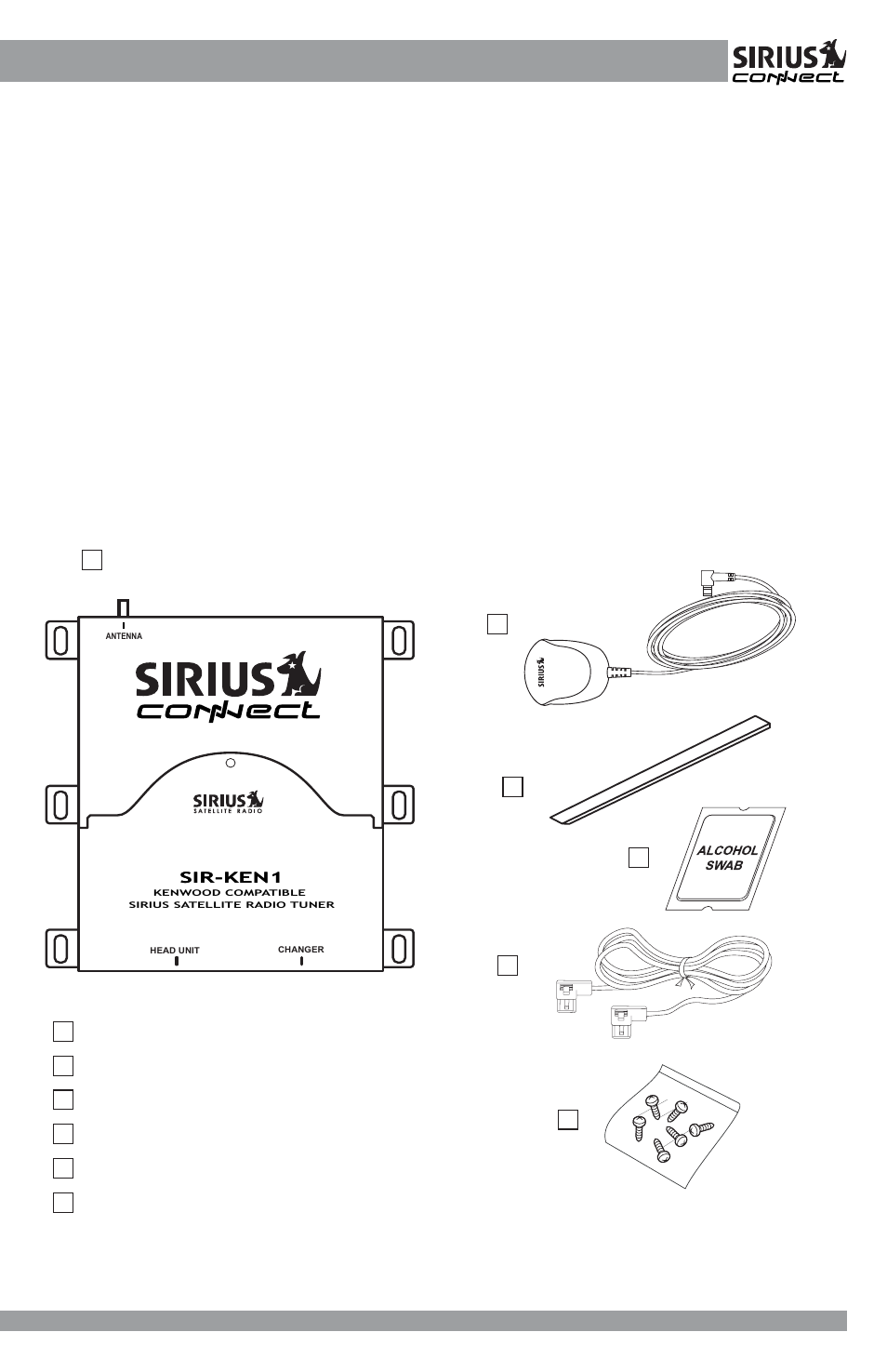 Sirius Satellite Radio SIR-KEN1 User Manual | Page 3 / 14