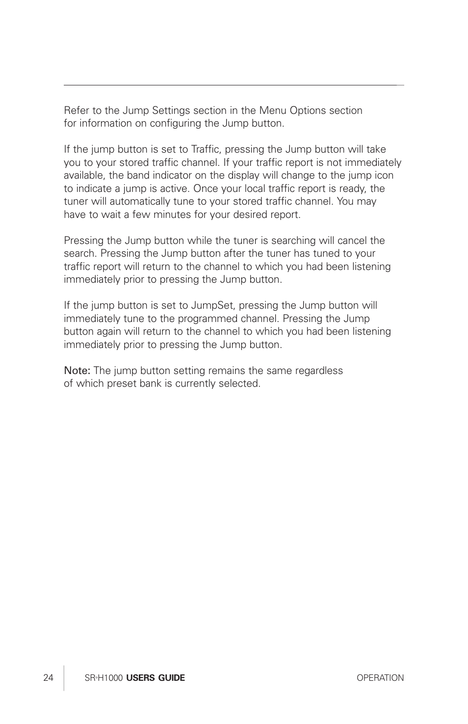 Sirius Satellite Radio SRH1000 User Manual | Page 24 / 60
