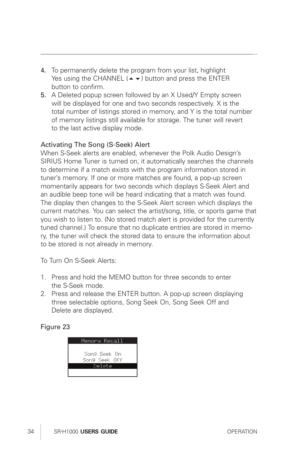 Sirius Satellite Radio SRH1000 User Manual | Page 34 / 60