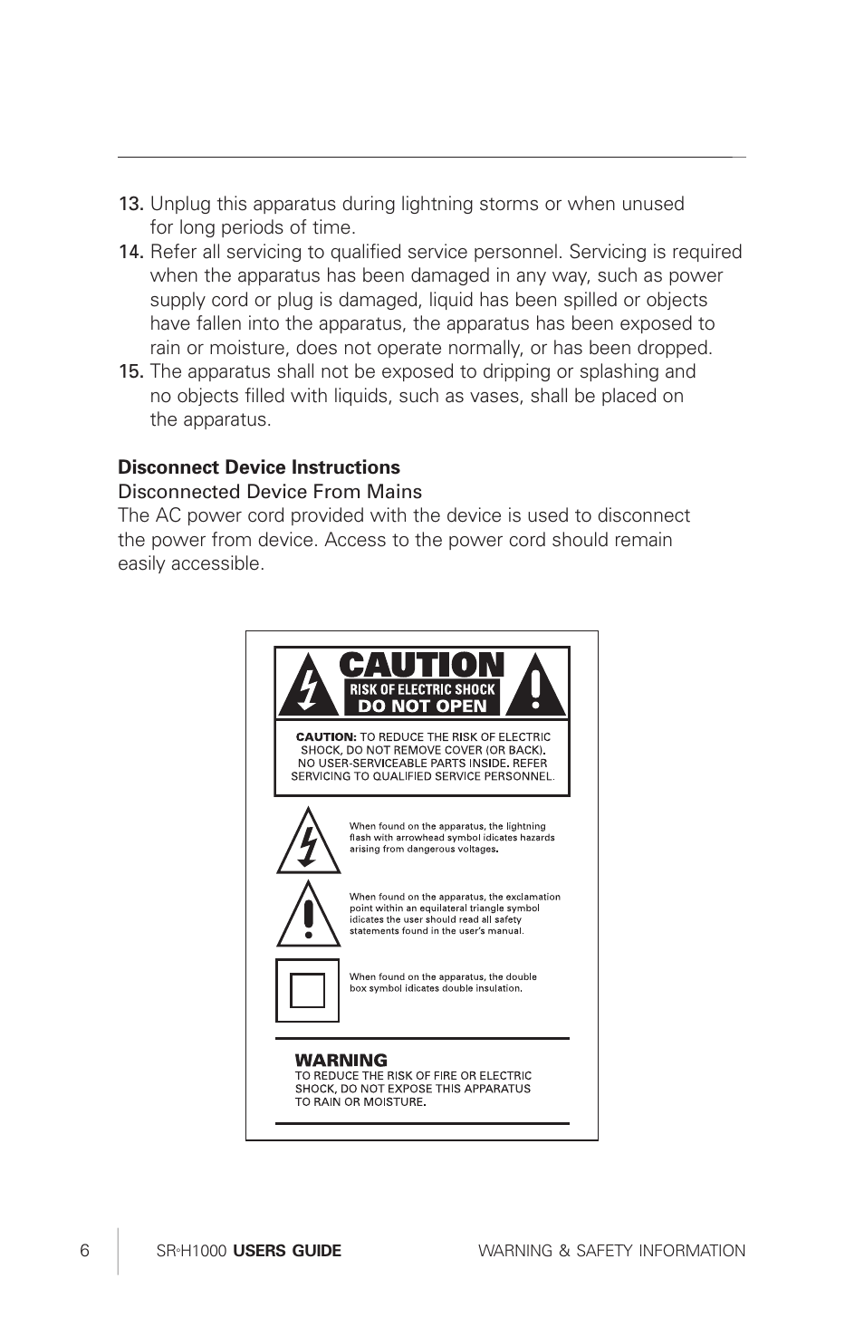 Sirius Satellite Radio SRH1000 User Manual | Page 6 / 60
