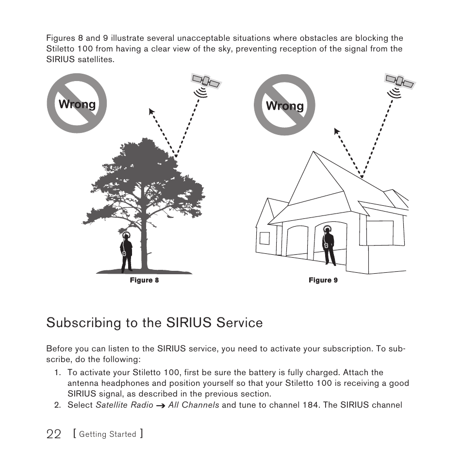 Subscribing to the sirius service | Sirius Satellite Radio STILETTO 100 User Manual | Page 24 / 88