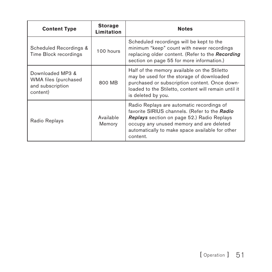 Sirius Satellite Radio STILETTO 100 User Manual | Page 53 / 88