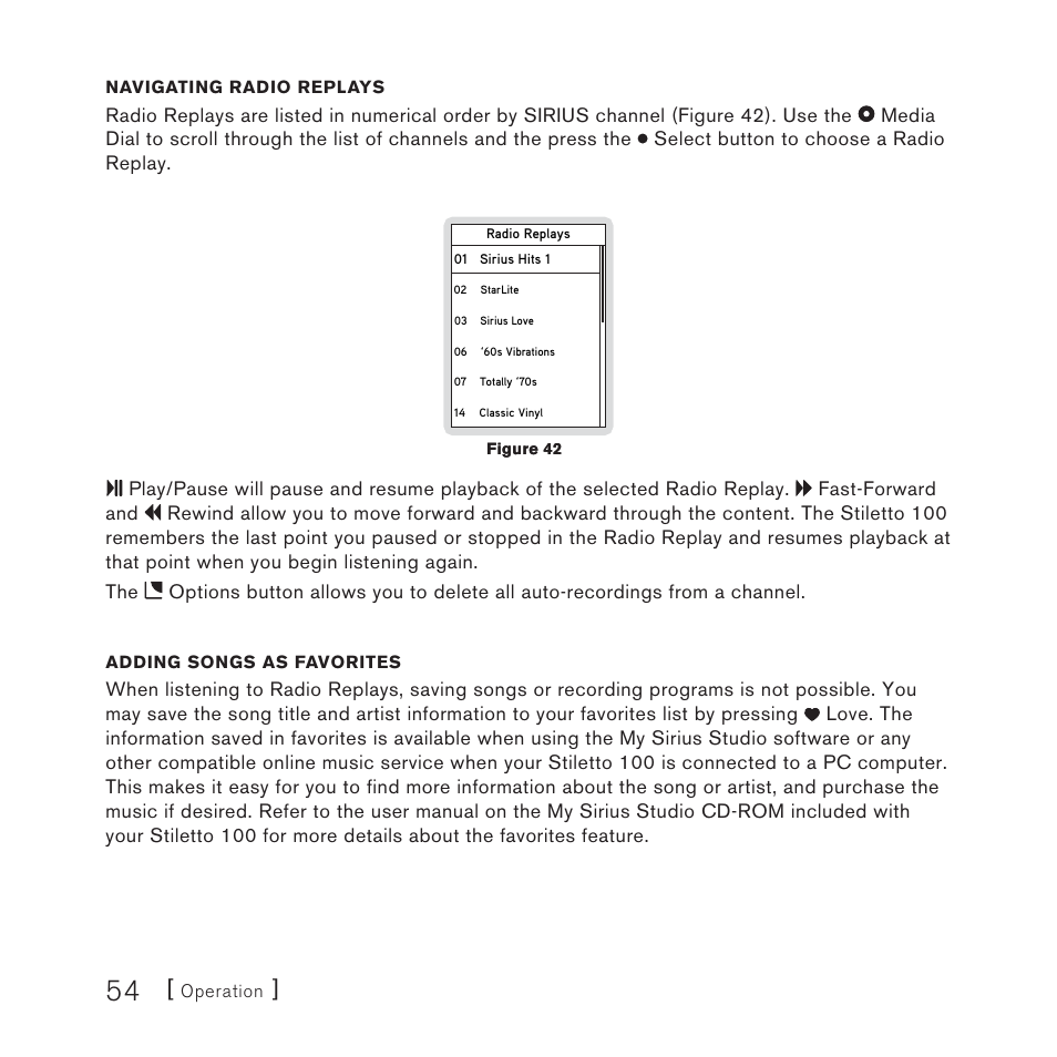 Sirius Satellite Radio STILETTO 100 User Manual | Page 56 / 88