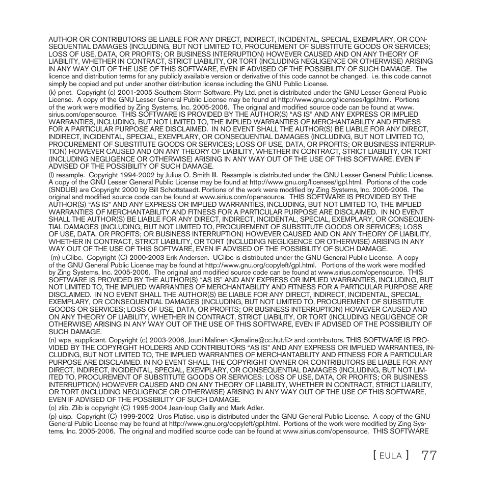 Sirius Satellite Radio STILETTO 100 User Manual | Page 79 / 88