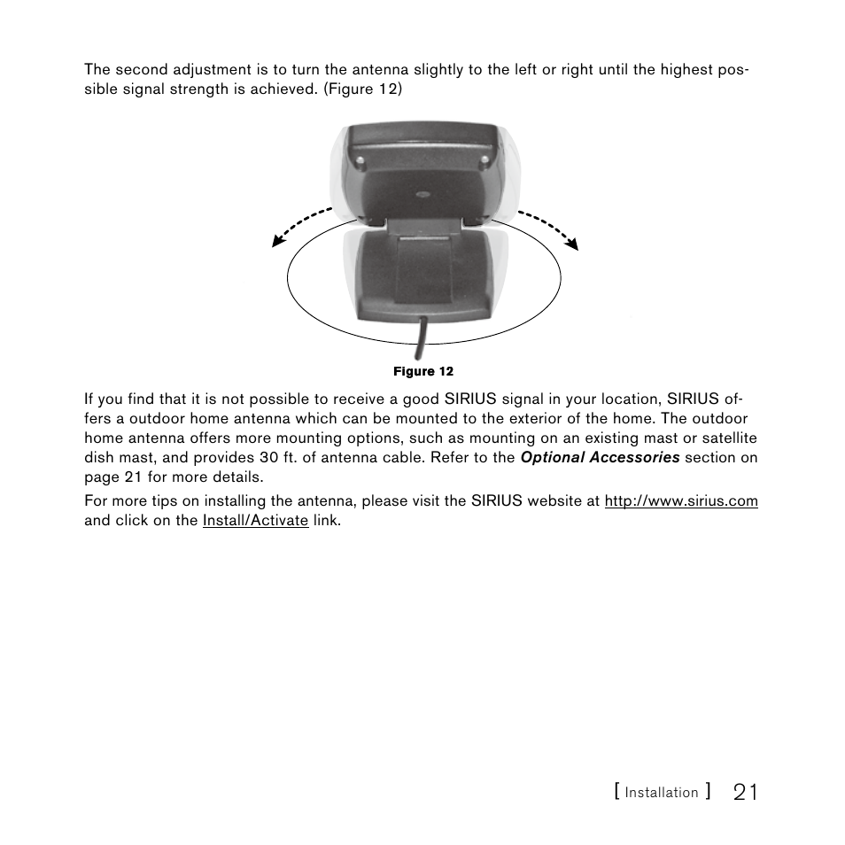 Sirius Satellite Radio SLH2 User Manual | Page 21 / 45