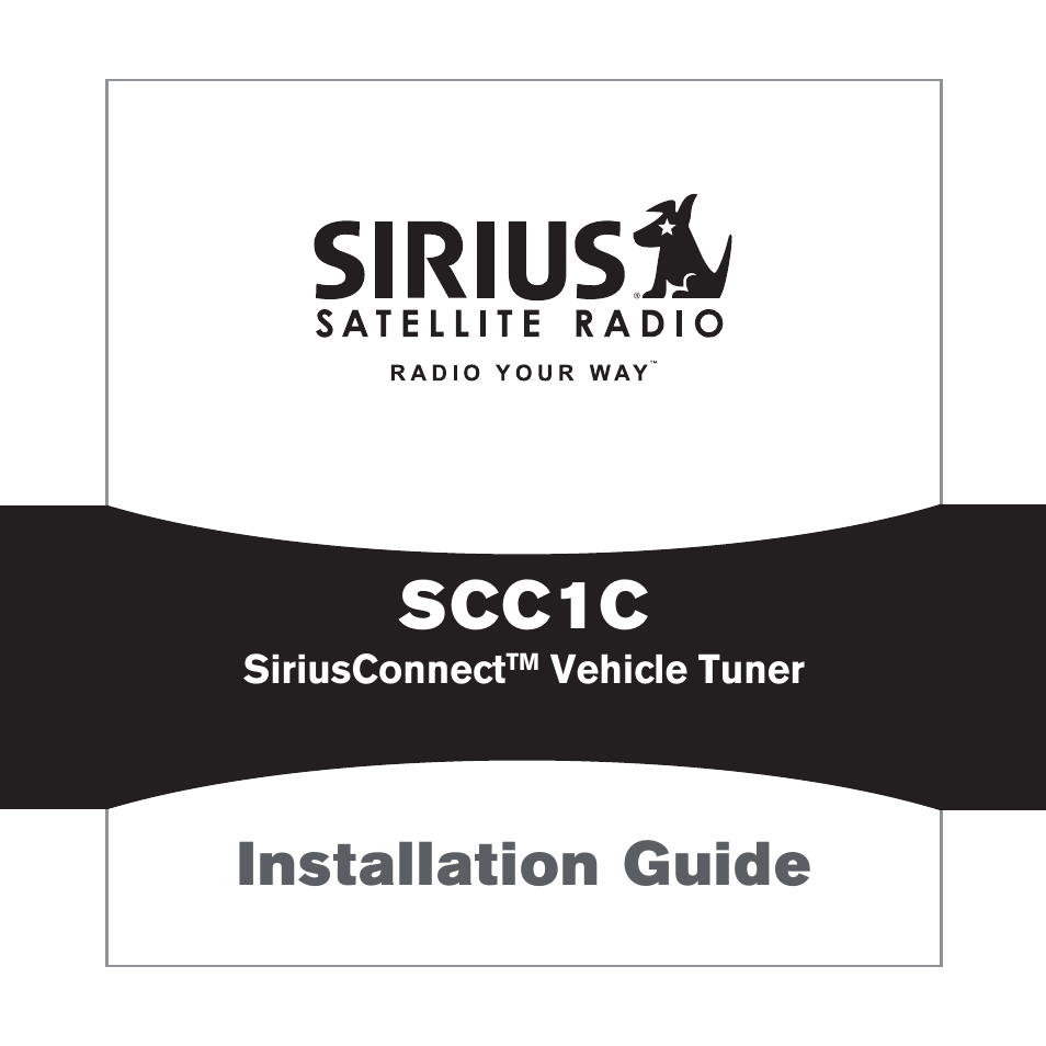 Sirius Satellite Radio SCC1C User Manual | 20 pages