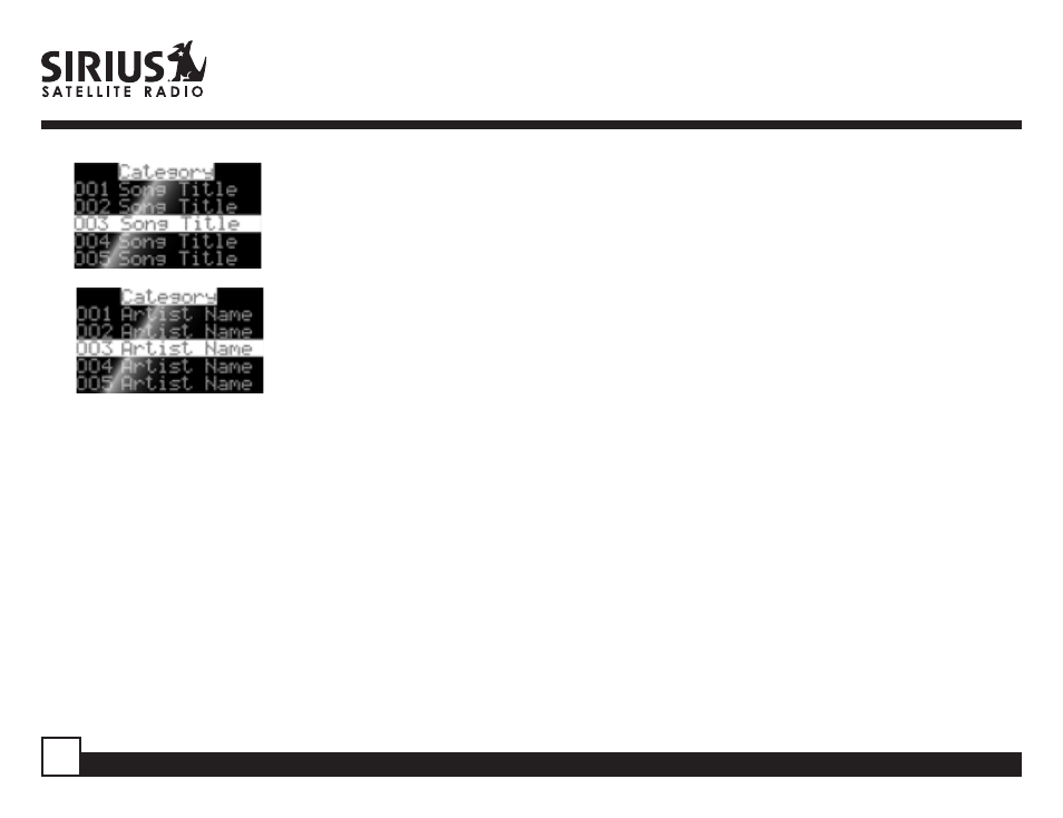 Sirius Satellite Radio SR-H550 User Manual | Page 18 / 40