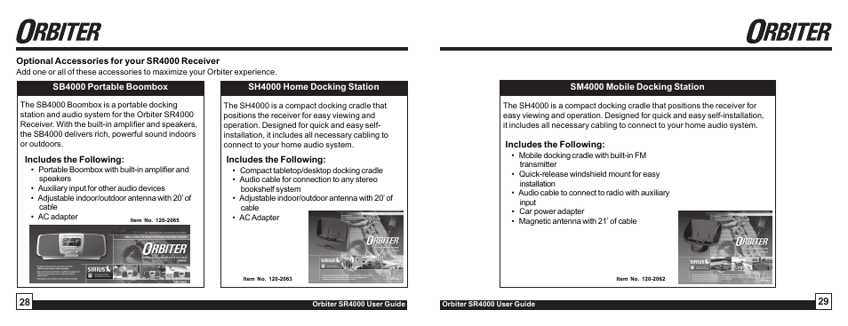 Sirius Satellite Radio Orbiter SR4000 User Manual | Page 15 / 16