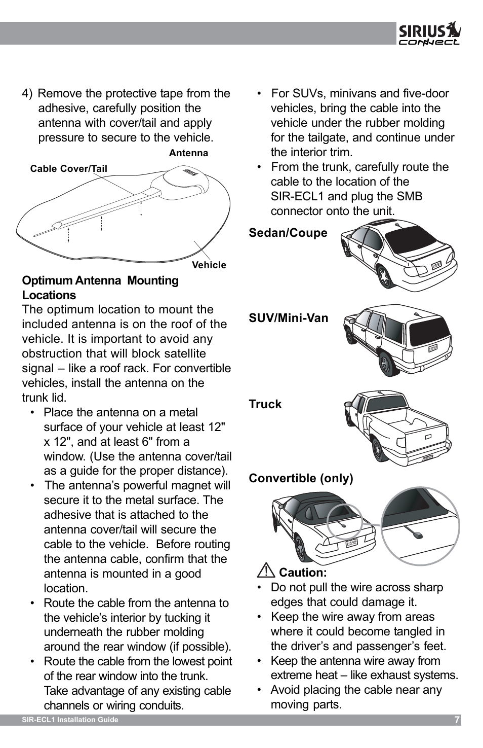 Sirius Satellite Radio SIR-ECL1 User Manual | Page 7 / 16