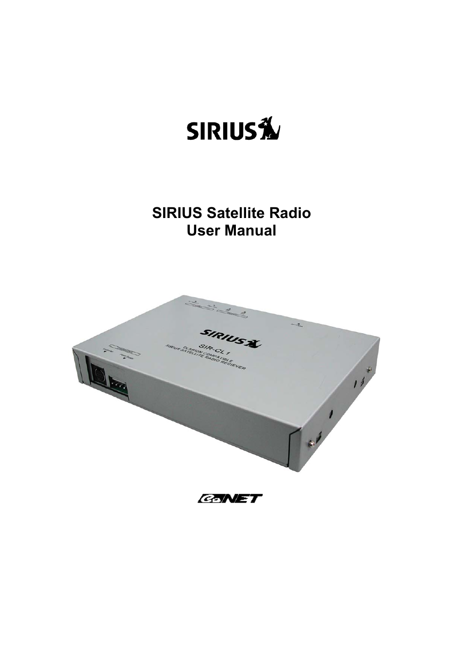 Sirius Satellite Radio SIR-CL1 User Manual | 16 pages