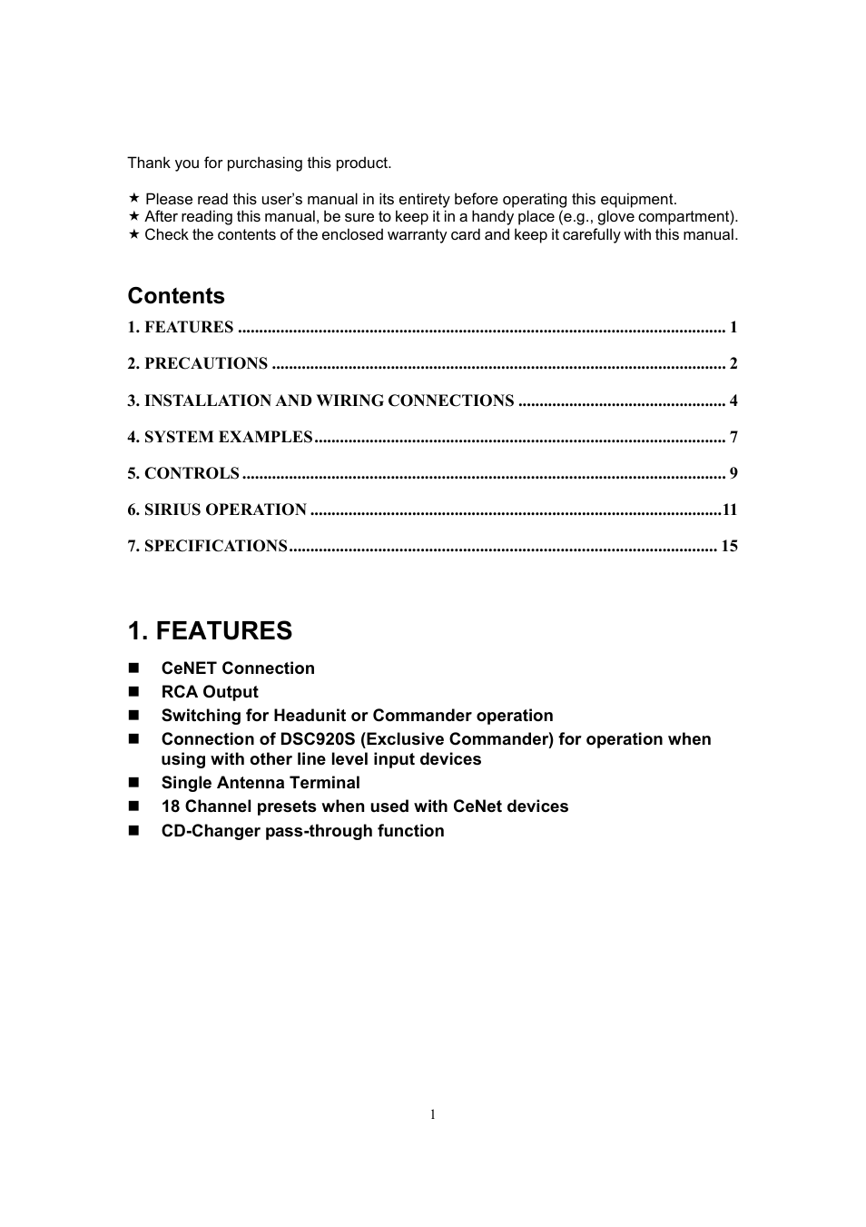 Sirius Satellite Radio SIR-CL1 User Manual | Page 2 / 16