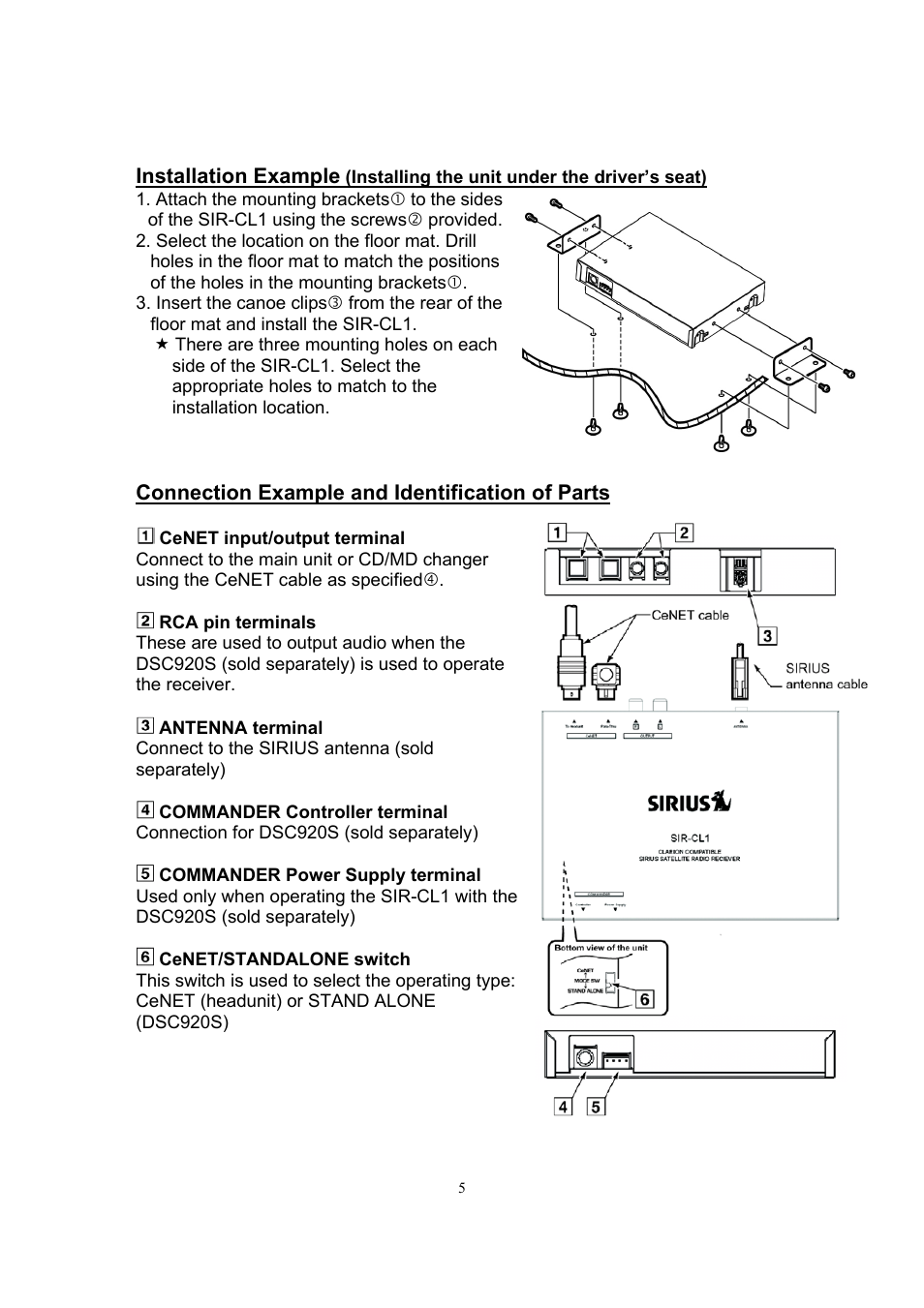 Sirius Satellite Radio SIR-CL1 User Manual | Page 6 / 16