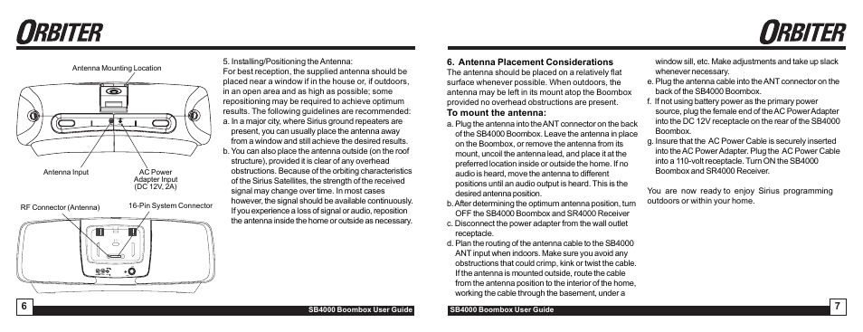 Sirius Satellite Radio SB4000 User Manual | Page 4 / 6