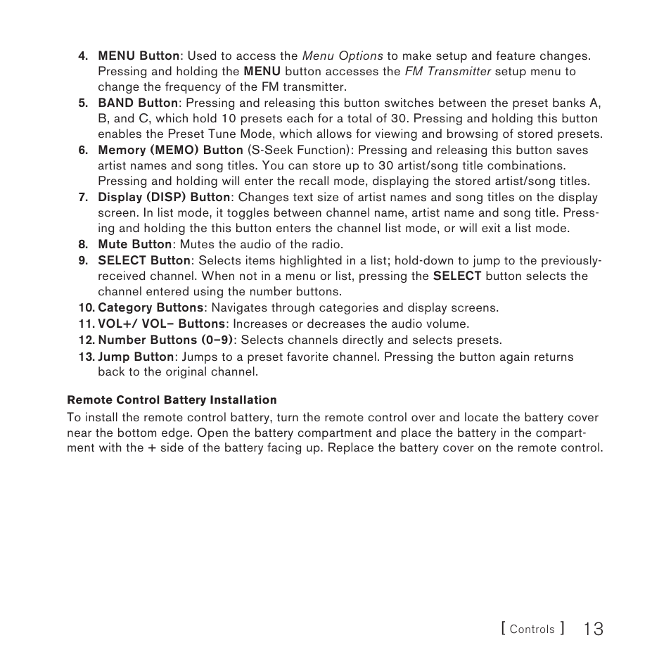 Sirius Satellite Radio 3 User Manual | Page 15 / 58