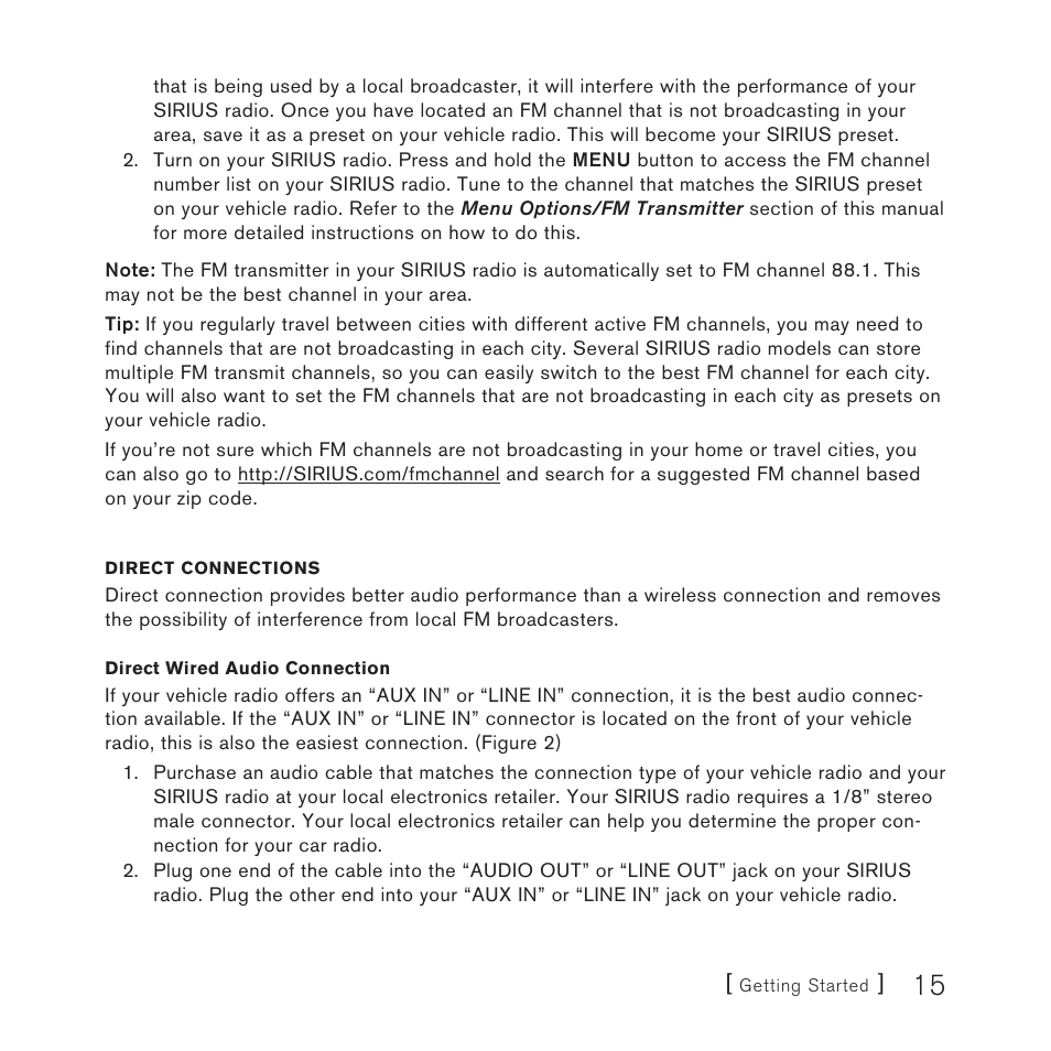 Sirius Satellite Radio 3 User Manual | Page 17 / 58