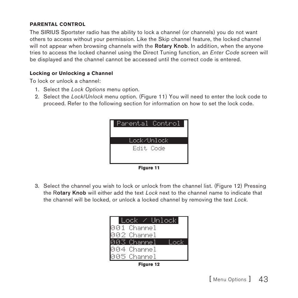 Sirius Satellite Radio 3 User Manual | Page 45 / 58