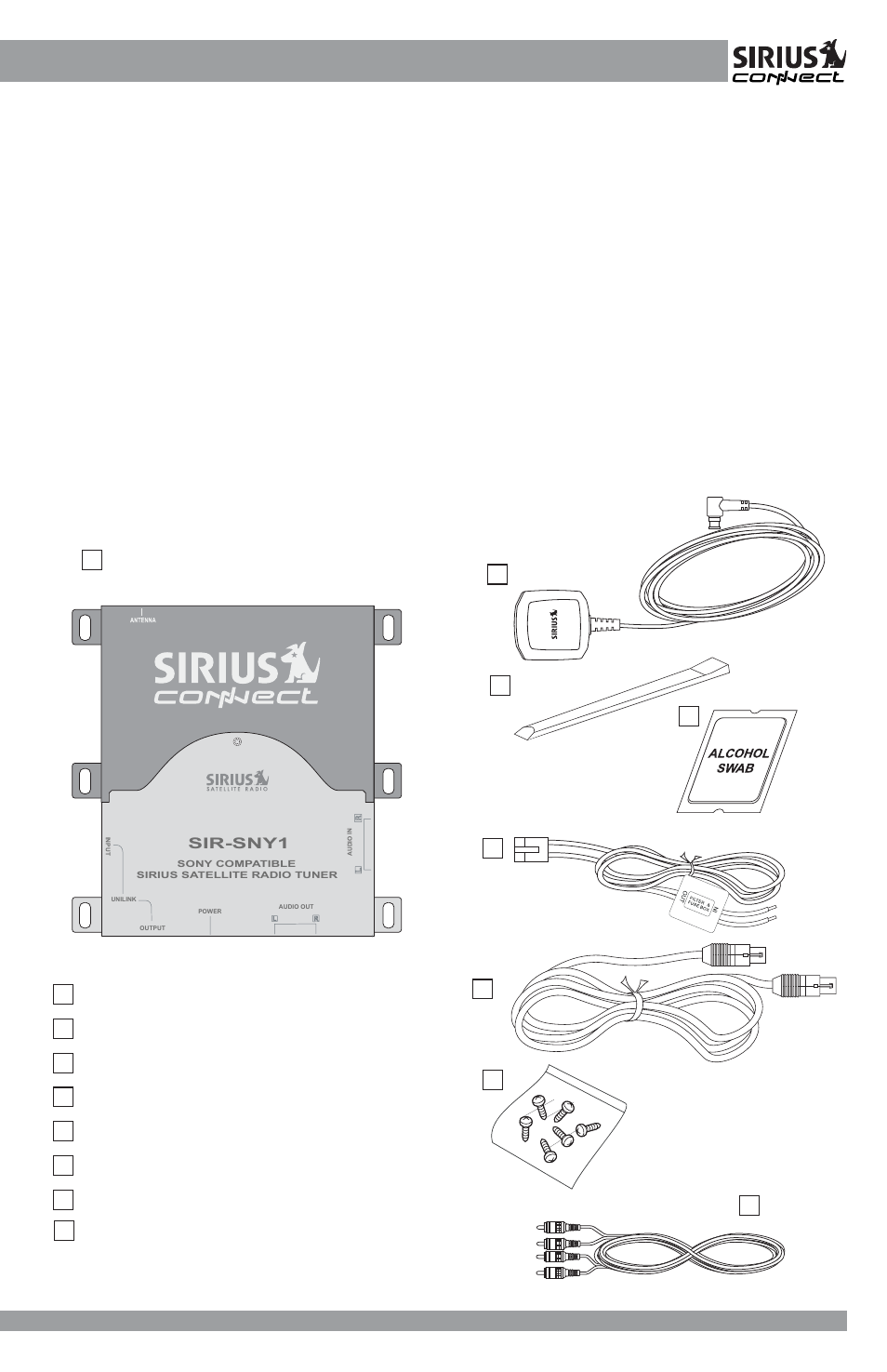 Sirius Satellite Radio SIRIUS SiriusConnect SIR-SNY1 User Manual | Page 3 / 16