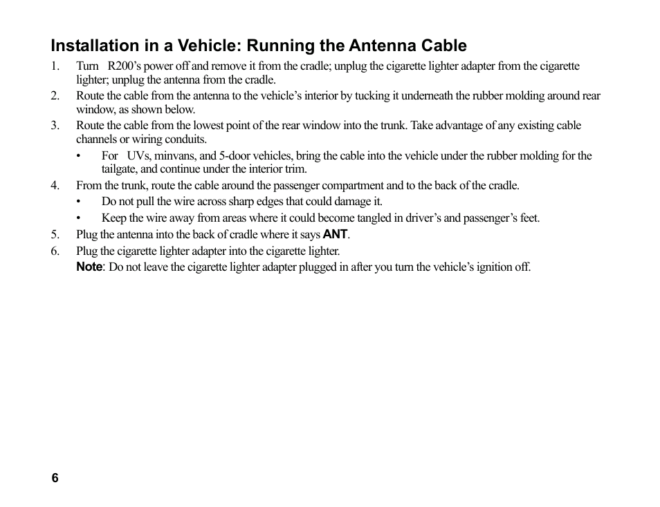 Sirius Satellite Radio SR200 User Manual | Page 12 / 43