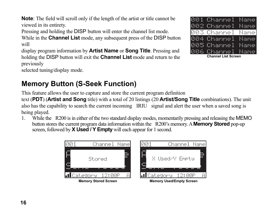 Sirius Satellite Radio SR200 User Manual | Page 22 / 43