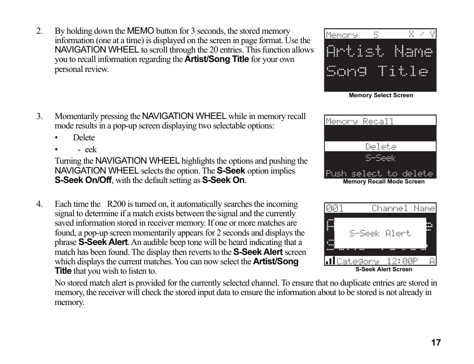 Sirius Satellite Radio SR200 User Manual | Page 23 / 43