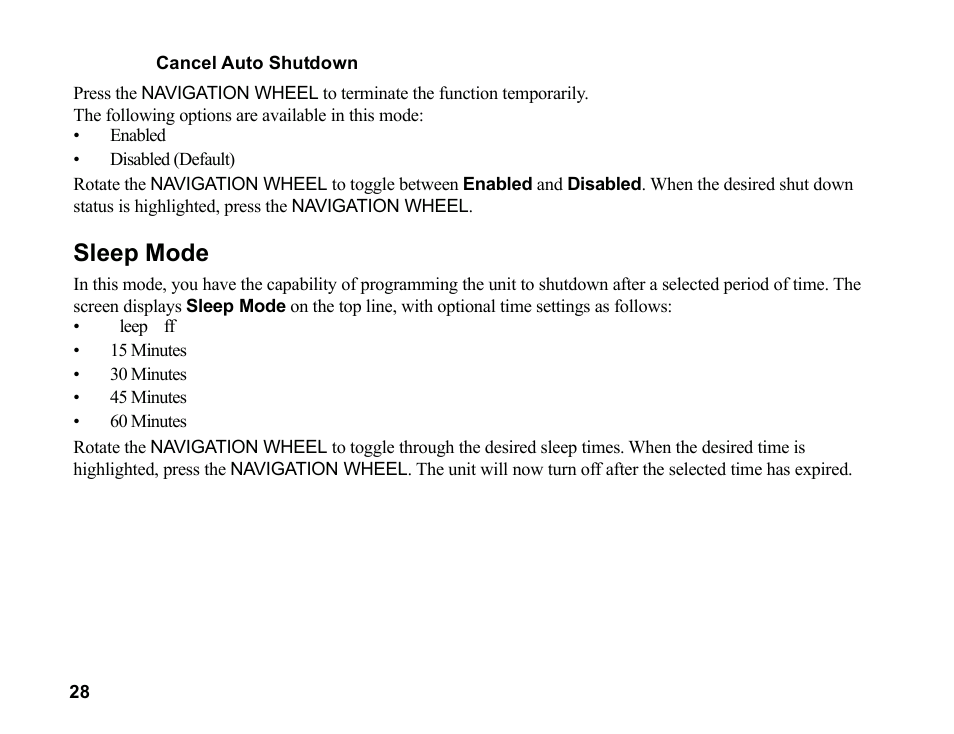 Sleep mode | Sirius Satellite Radio SR200 User Manual | Page 34 / 43