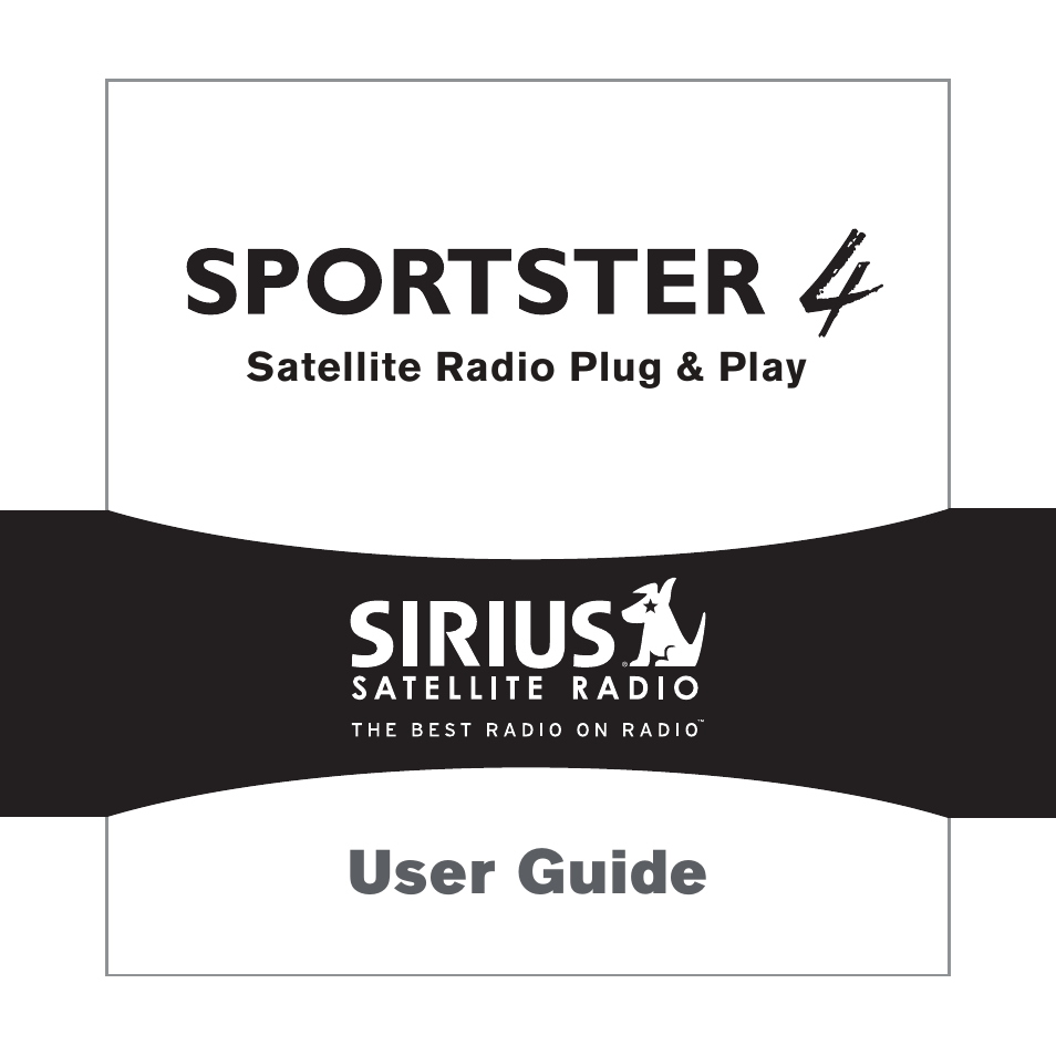 Sirius Satellite Radio Sirius Starmate 4 User Manual | 64 pages