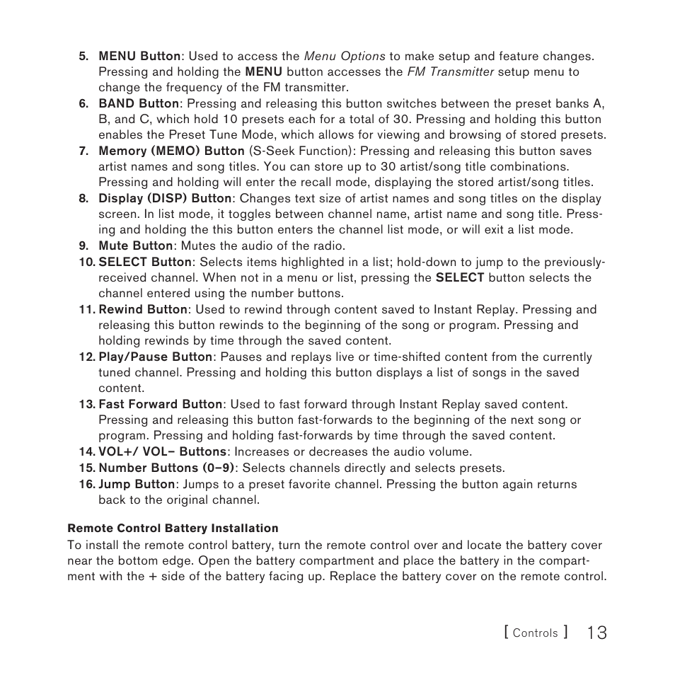 Sirius Satellite Radio Sirius Starmate 4 User Manual | Page 15 / 64