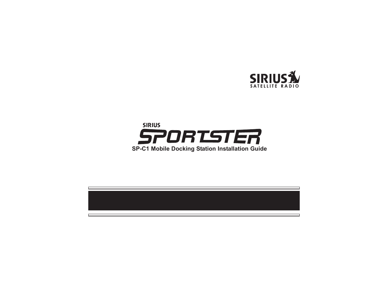 Sirius Satellite Radio Sportster SP-C1 User Manual | 12 pages