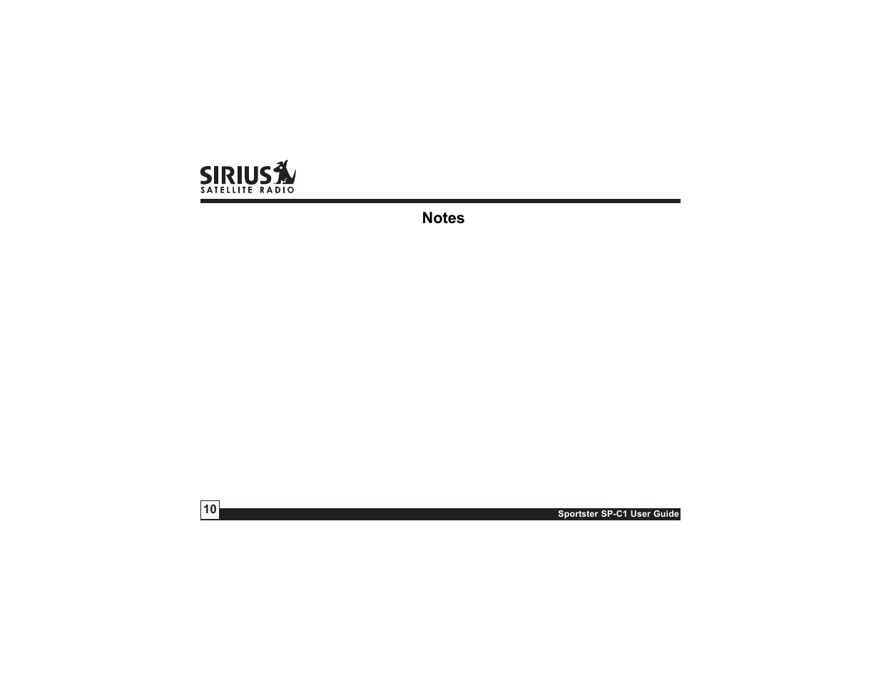 Sirius Satellite Radio Sportster SP-C1 User Manual | Page 10 / 12