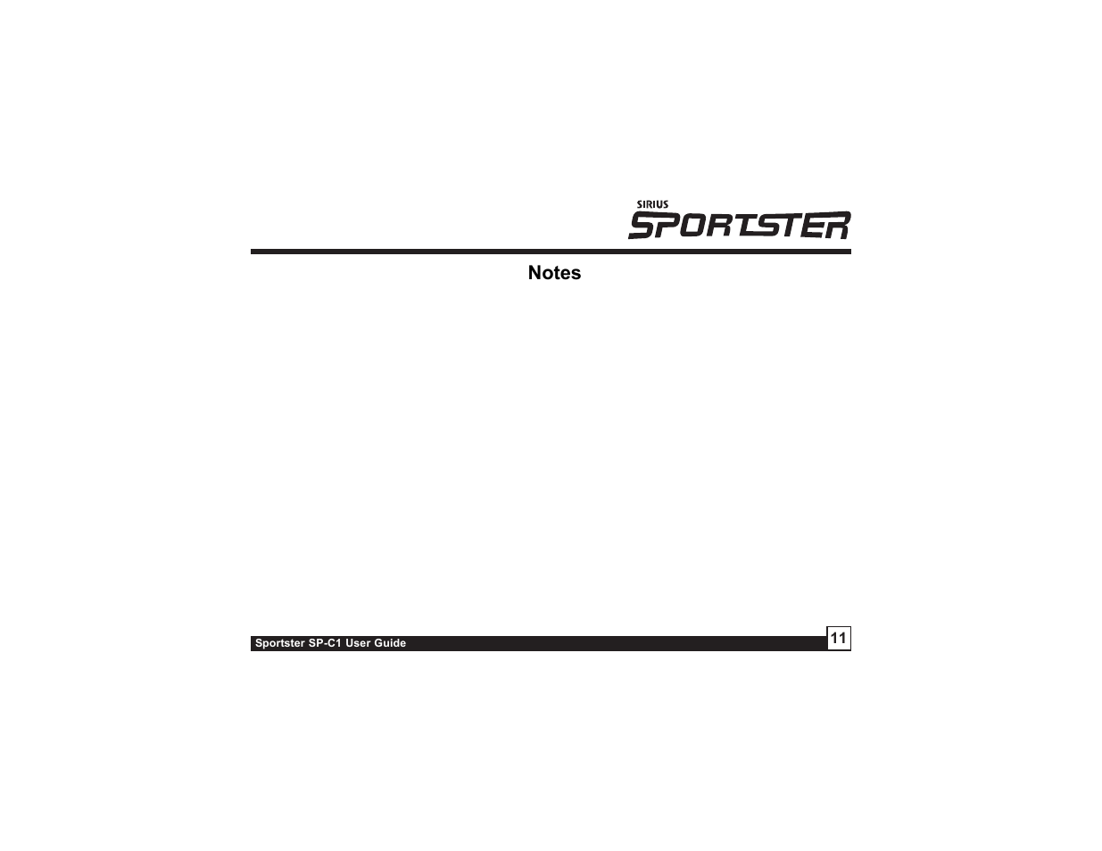 Sirius Satellite Radio Sportster SP-C1 User Manual | Page 11 / 12