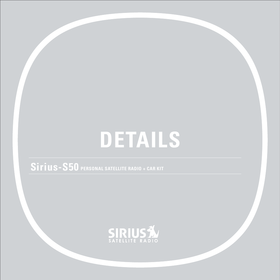 Sirius Satellite Radio S50 User Manual | 58 pages