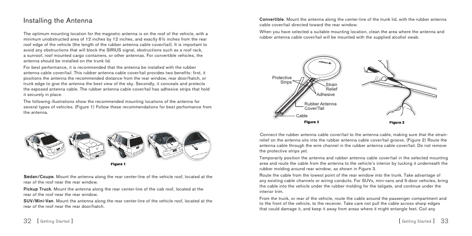 Installing the antenna | Sirius Satellite Radio S50 User Manual | Page 18 / 58