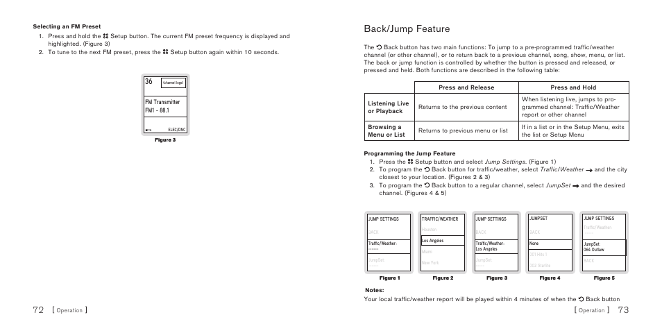 Back/jump feature | Sirius Satellite Radio S50 User Manual | Page 38 / 58