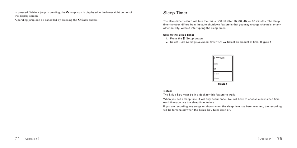 Sleep timer | Sirius Satellite Radio S50 User Manual | Page 39 / 58