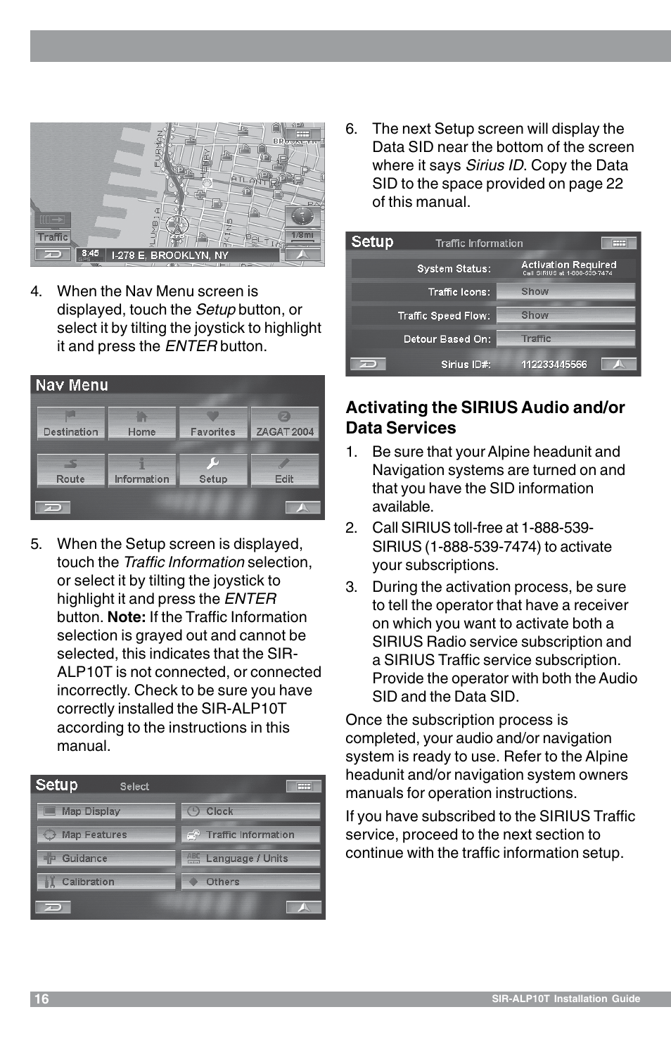 Sirius Satellite Radio SIR-ALP10T User Manual | Page 16 / 24