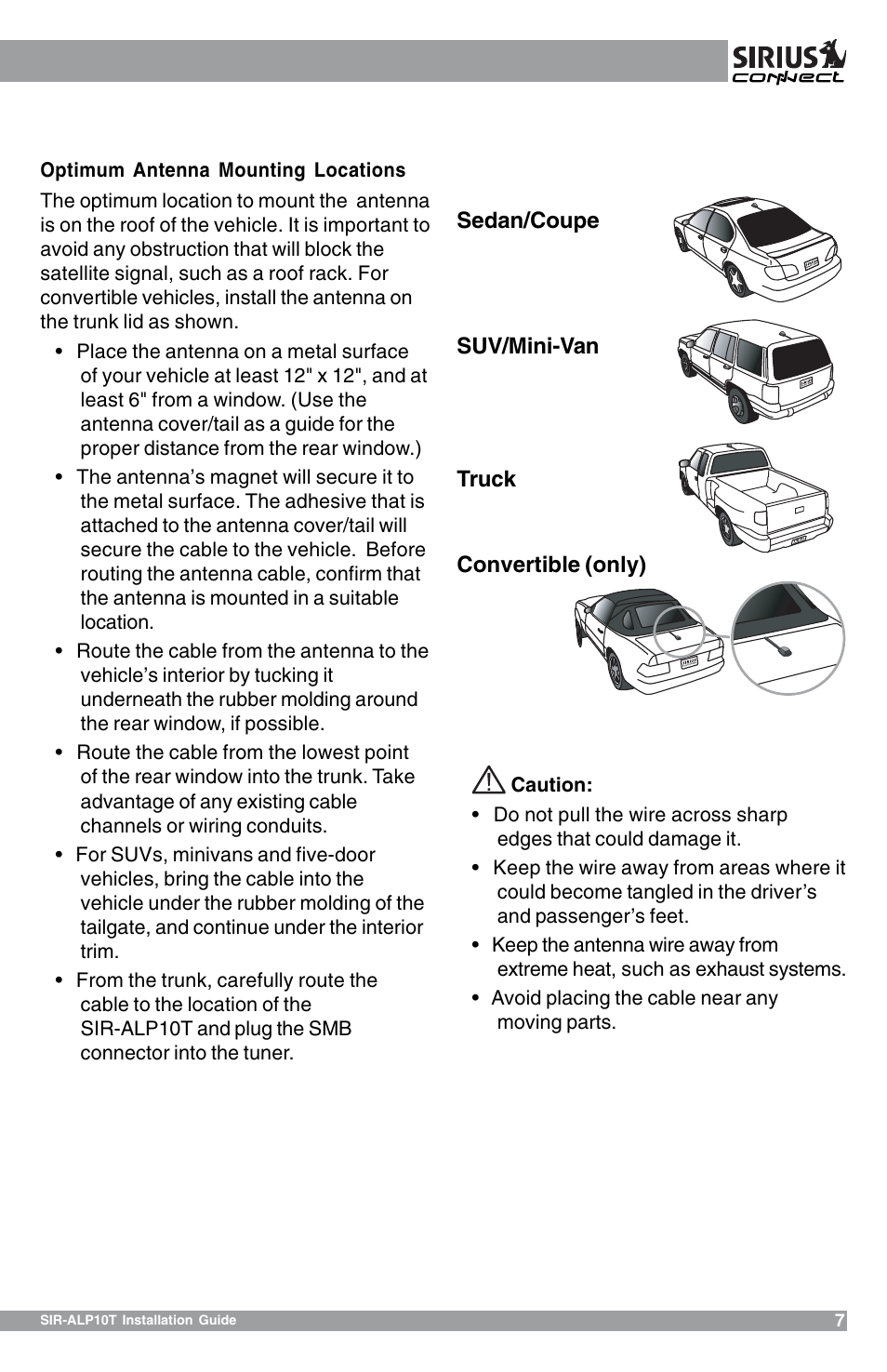 Sirius Satellite Radio SIR-ALP10T User Manual | Page 7 / 24