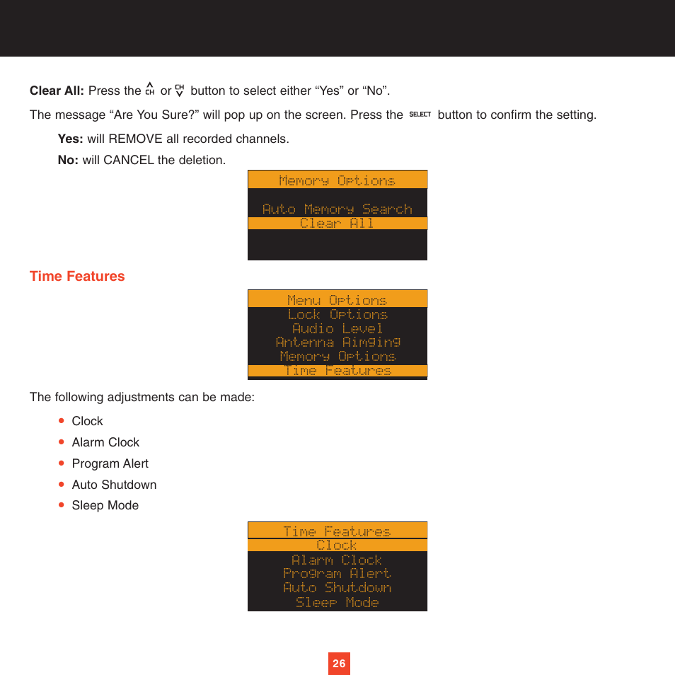 Sirius Satellite Radio XTR2CK User Manual | Page 30 / 44