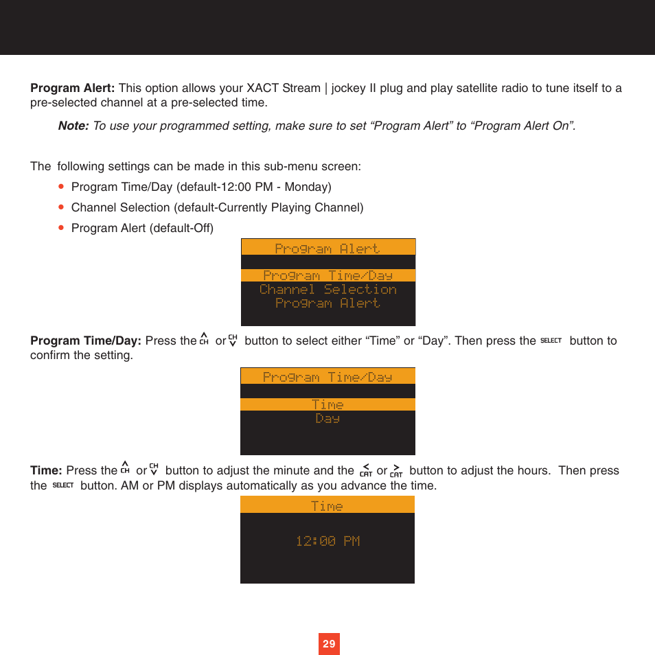 Sirius Satellite Radio XTR2CK User Manual | Page 33 / 44