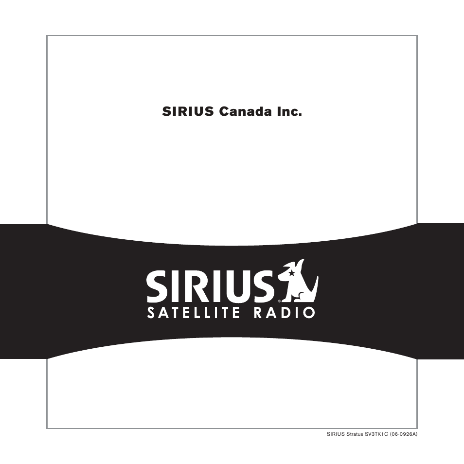 Sirius canada inc | Sirius Satellite Radio SV3TK1C User Manual | Page 48 / 48