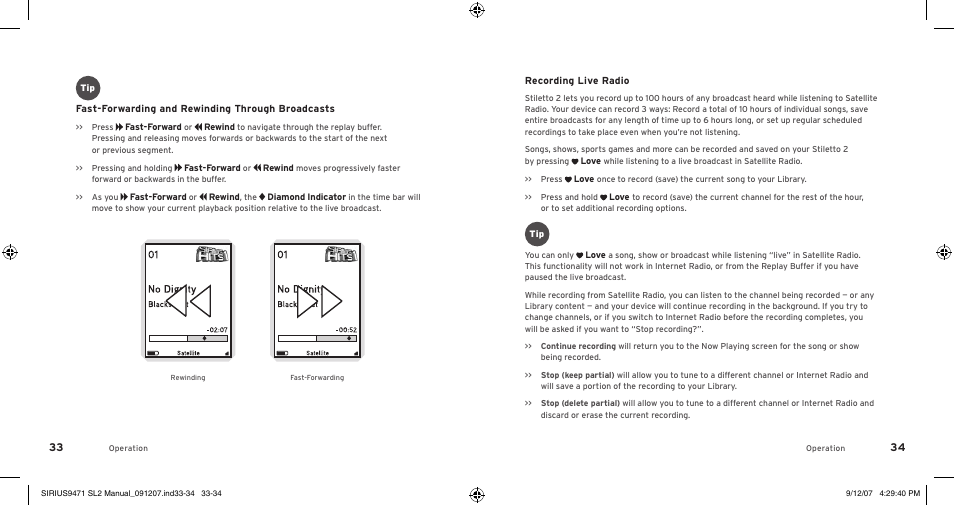 Sirius Satellite Radio Stiletto 2 SL2UG022508 User Manual | Page 19 / 54